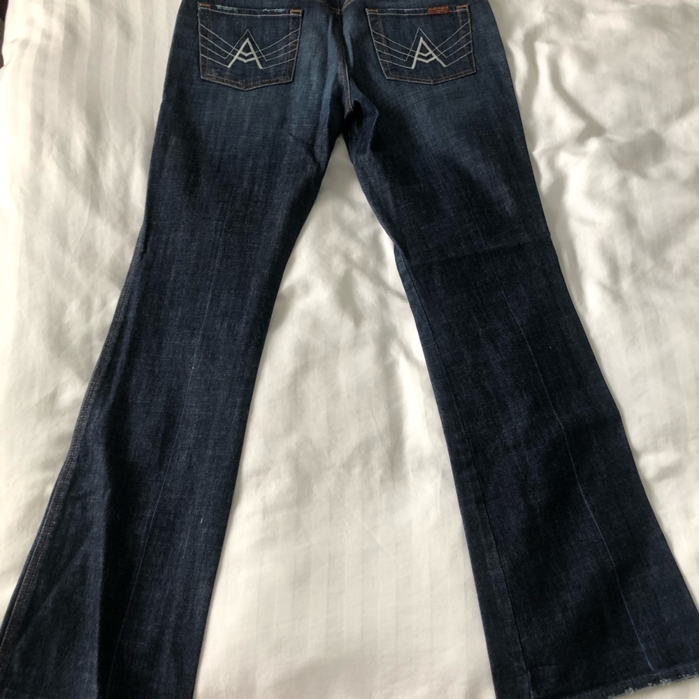 7 for all mankind A pocket dark-wash flare jeans